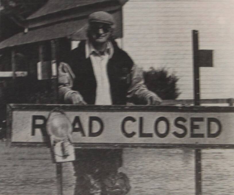 Shin-deep: Noel Cleeman stands in the water outside his Racecourse Road home in Casterton on August 26, 1991 as the Glenelg river continued to rise. 