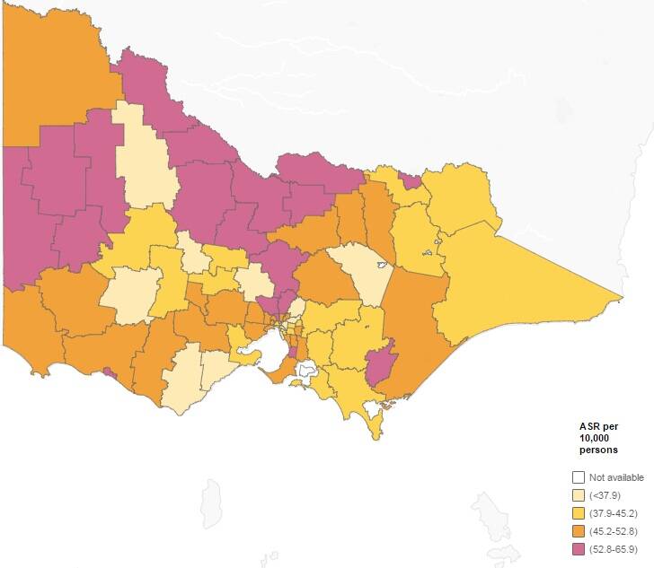 HEART FOUNDATION FINDINGS: All hospital admissions by local government area.