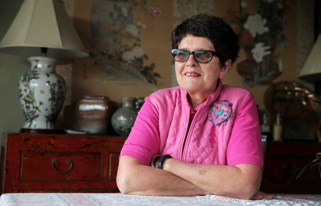 Living pink: Ann Krause has experienced breast cancer and is inviting the south-west community to join in Breast Cancer Awareness month activities in Warrnambool. Picture: Rob Gunstone