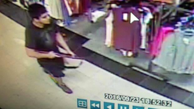 Surveillance video provided by the Washington State Patrol shows the suspect in a shooting rampage at the Cascade Mall. Photo: AP