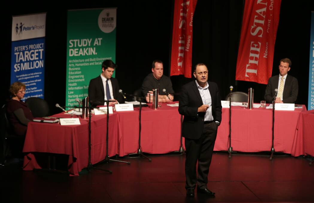 ELECTION REFLECTION: Five of the candidates take part in the colourful debate The Standard held during the 2013 campaign. Picture: Rob Gunstone