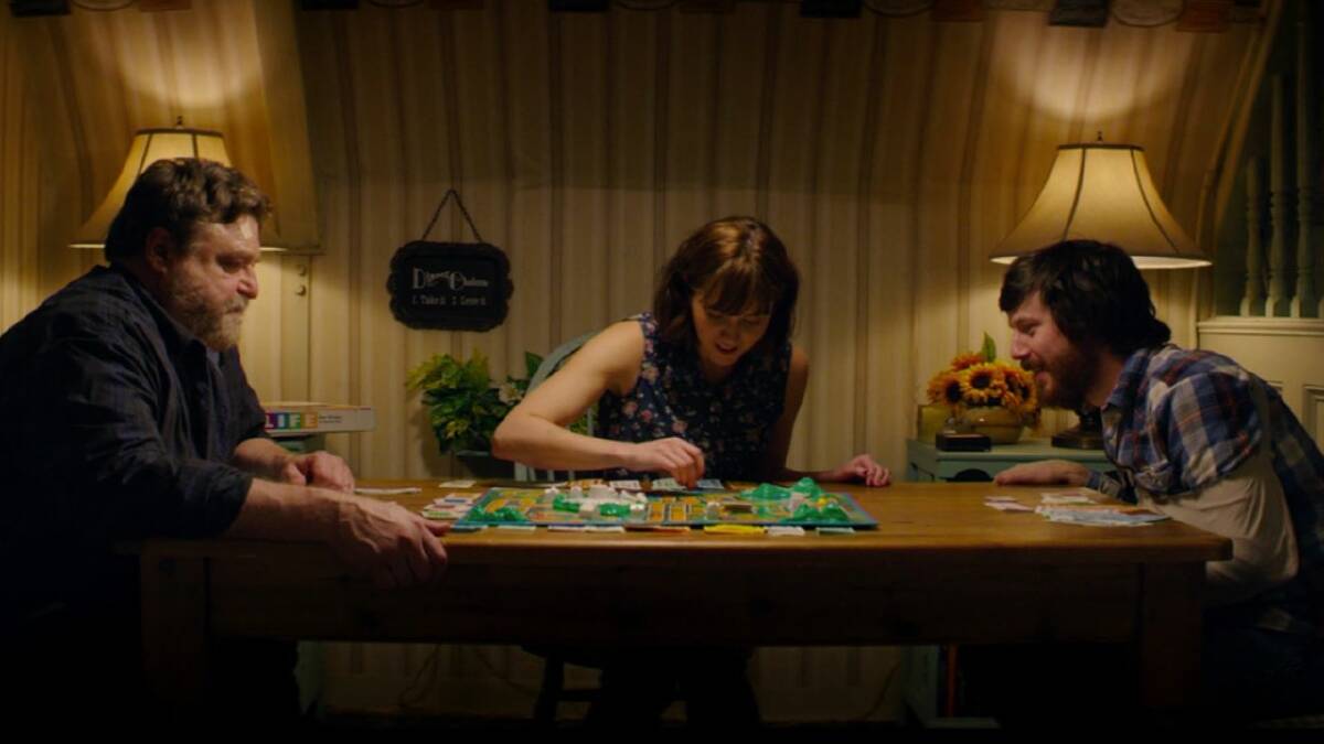 Boardgames help pass the time in the bomb shelter at 10 Cloverfield Lane.