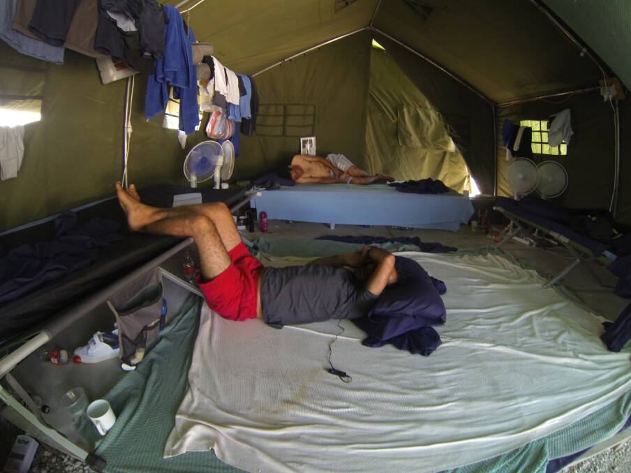 Two refugees on a hunger strike on Nauru.
