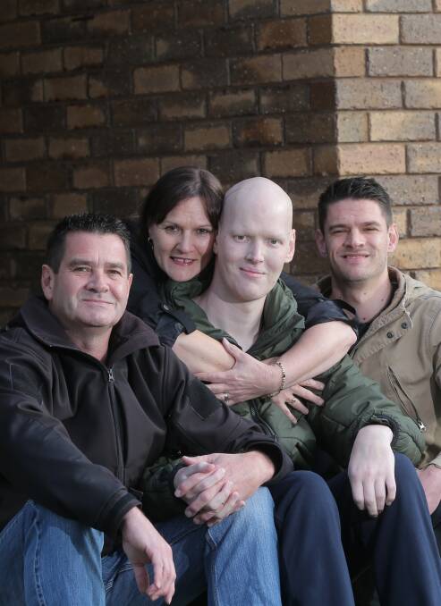 Aaron Lyon, pictured with his family, has died from a rare form of cancer.