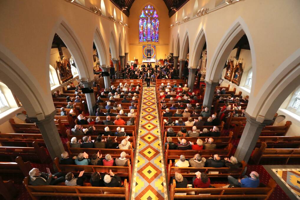 The crowd fills the pews in St Joseph's Church at last year's Mother's Day Concert by the Warrnambool Symphony Orchestra. Picture: Vicky Hughson