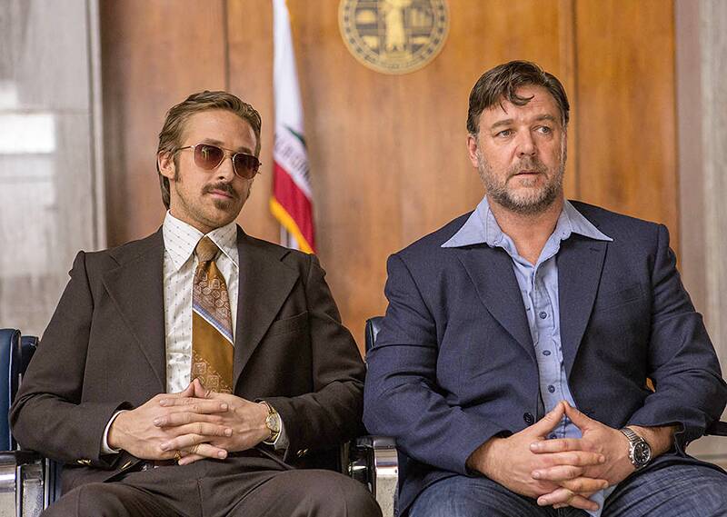 Ryan Gosling and Russell Crowe are cops in the '70s in The Nice Guys.