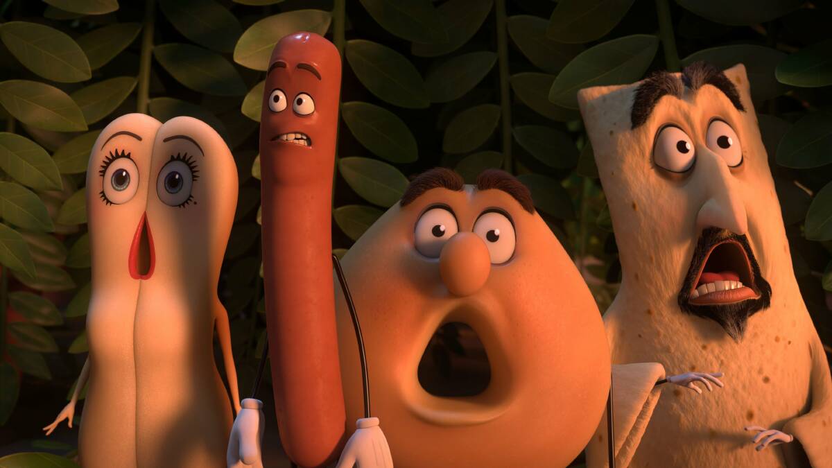 Brenda, Frank, Sammy, and Ahmed can't believe what they find in Sausage Party.