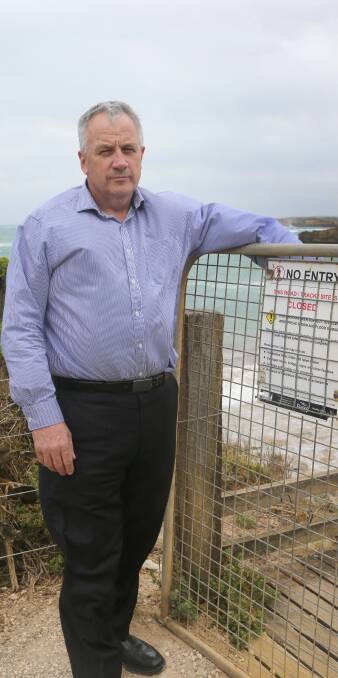 BAY OF DISMAY: Moyne Shire mayor Colin Ryan says Parks Victoria's 18-month delay in repairing the Bay of Martyrs steps is unacceptable. Picture: Amy Paton 