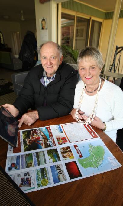 HOLIDAY RELIEF: Lois and Herb Morrow of Warrnambool aim to raise more money for equipment and supplies to help those affected by Cyclone Pam. Picture: Angela Milne.