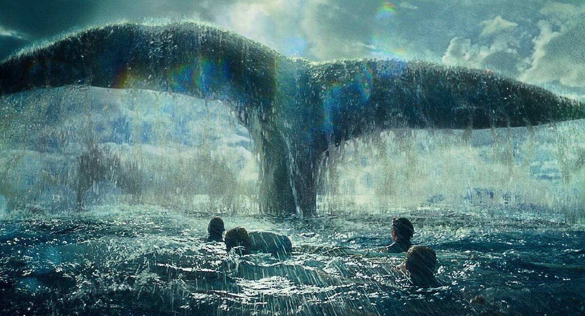 Man meets whale in Ron Howard's In The Heart Of The Sea.