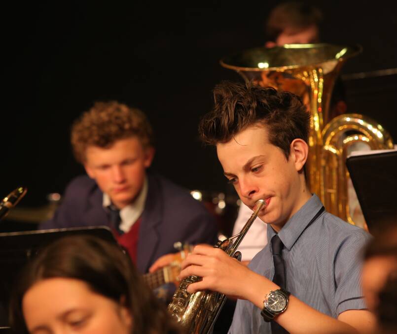 BIG BAND: Students from six schools united for a special music festival at Brauer College on Thursday.              Picture: Vicky Hughson