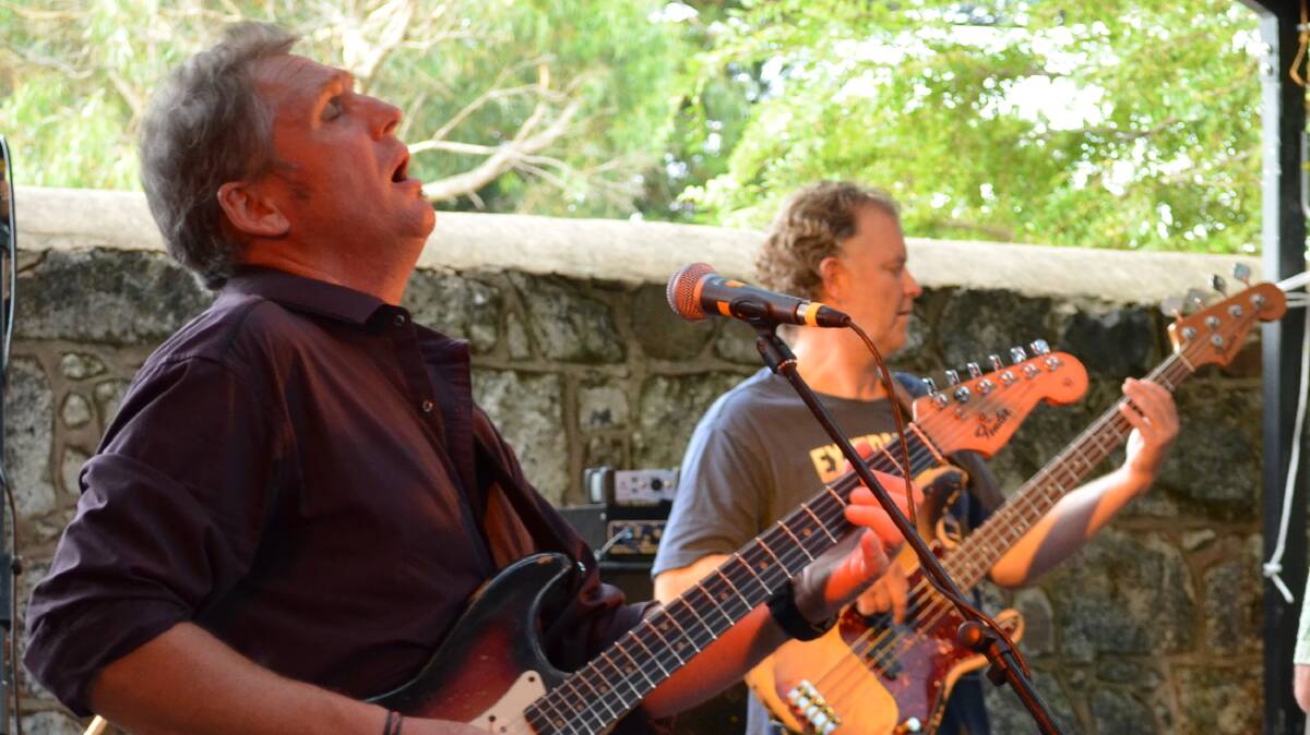 Blue Heat frontman Marco Goldsmith (left), seen here performing at the Port Fairy Folk Festival, has been given "very good odds" in his fight with throat cancer.