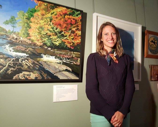 Warrnambool's Caroline Healey was the winner of the acquisitive Inspired by Burns Art Prize, with the works still on display for two more weeks in Camperdown.