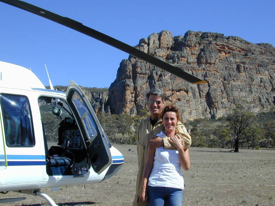 Jerry and his wife Sara at Mt Arapiles during his first Australian shoot.