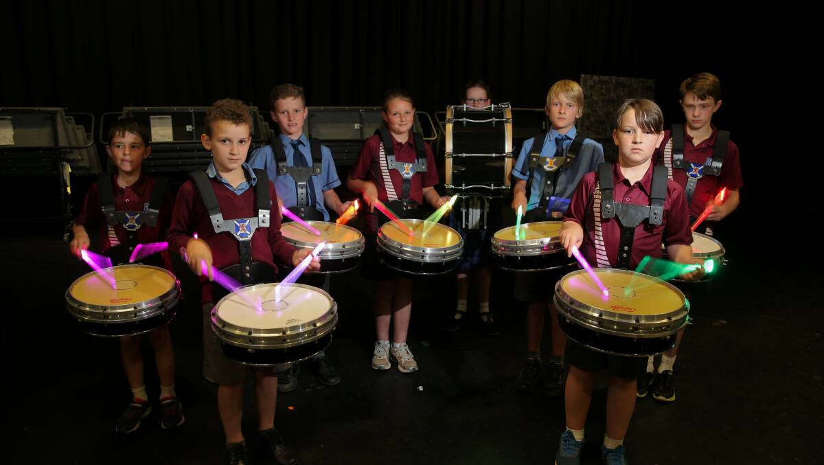 The drum section of the King's College Pipe Band. Picture: Rob Gunstone