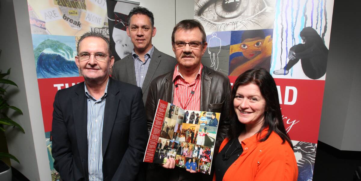 Celebration: WRAD director Geoff Soma, Warrnambool mayor Michael Neoh and WRAD's Daryl Fitzgibbon and Angela Alexander at the book launch. Picture: Aaron Sawall