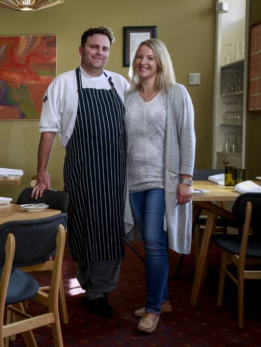 SUCCESS: Ryan and Kirstyn Sessions, of Port Fairy's The Stag, are thrilled the restaurant has been awarded a chef's hat in The Age Good Food Guide 2016.
