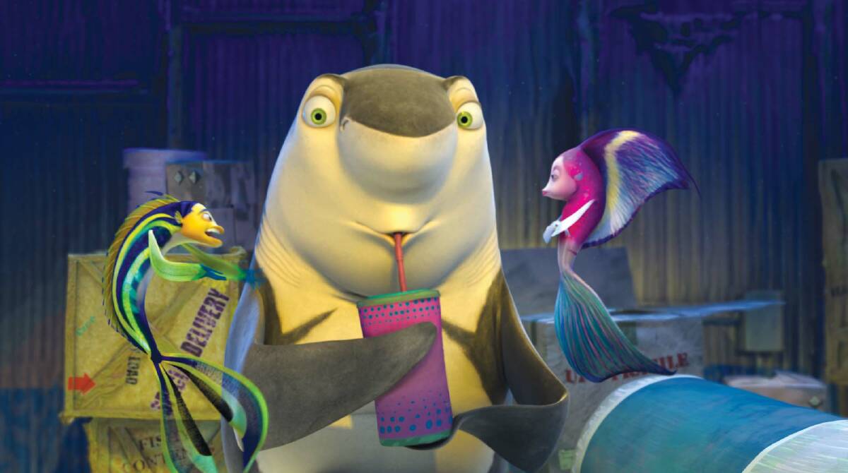 Film fun: Computer-animated comedy Shark Tale, which features the voices of Will Smith, and Angelina Jolie, will be showing at Camperdown pool on Saturday.