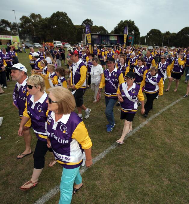 Walking for a cause: Participants in last year's Relay For Life.