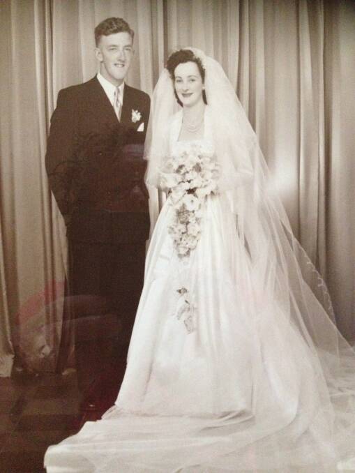 The couple on their wedding day in 1951.