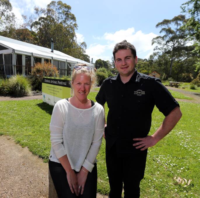 Festival for foodies: Jodi Clarke, from Great Ocean Ducks, and Timboon Distillery's Josh Walker will take part in this weekend's Timboon Artisan Festival. Picture: Rob Gunstone