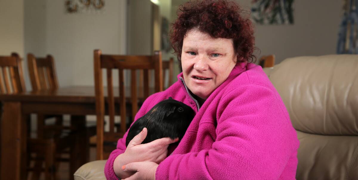 New start: Ebony Stevens, with guinea pig Tina, has found a permanent home with Southern Way after years of homelessness and emergency accommodation. Picture: Rob Gunstone