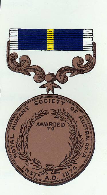 The Royal Humane Society of Australasia bronze medal.