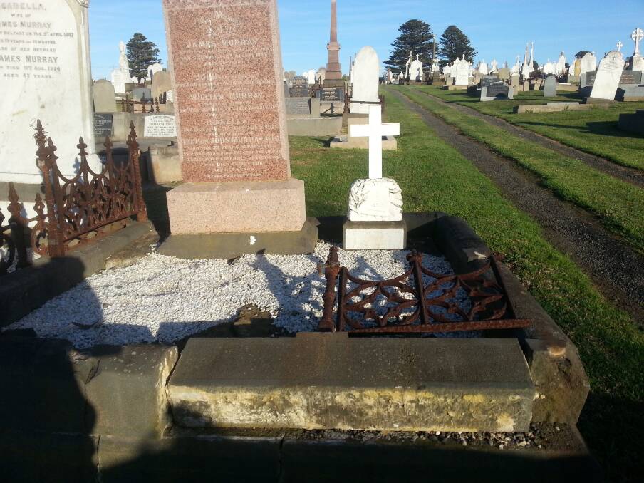 Former Premier John Murray's grave before the renovation work.