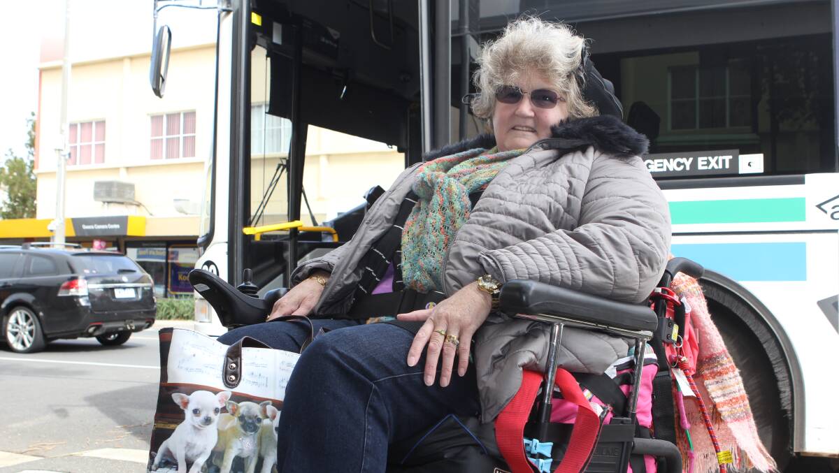 Speak out: Disability advocate Merrilyn Reid says there is plenty of work still to be done so people of all abilities can easily use public transport in the south-west. Picture: Anthony Brady