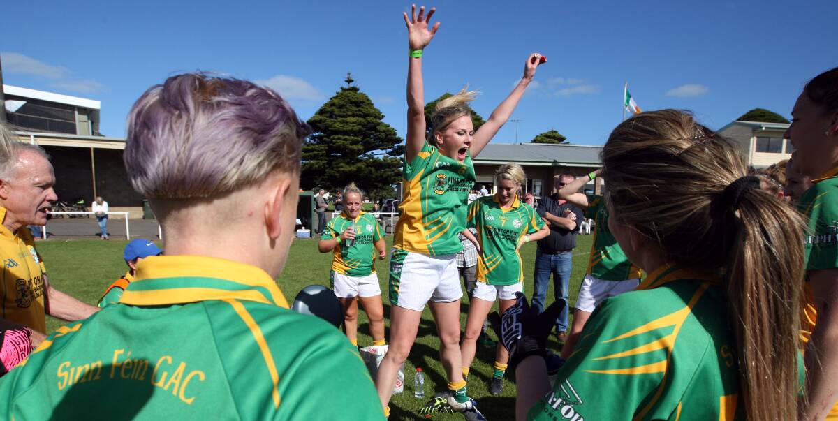 CELEBRATE: People from across Victoria make their way to Koroit to celebrate the annual festivities, including the Gaelic football match. Picture: Leanne Pickett.
