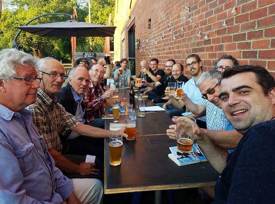 Tough Guy Book Club members of the Castlemaine chapter at a monthly meeting. Picture: SUPPLIED