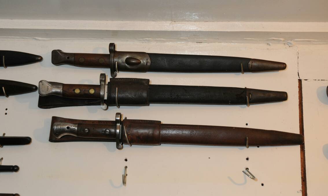 THEFT: Bayonets similar to these were stolen from a storage area in Port Fairy.
Picture: Supplied