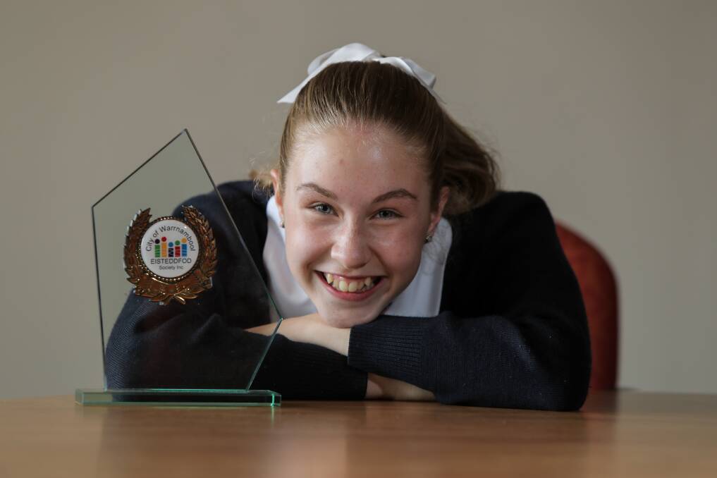 ACHIEVEMENT: Grace Neal won the Warrnambool Eisteddfod's Rosemary Kelson overall award for multi-disciplinary performance. Picture: Rob Gunstone