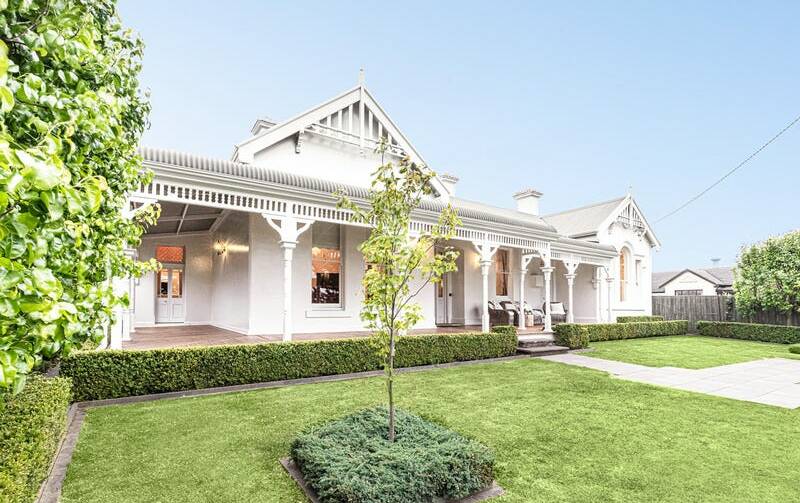 The home, on a 1100-square-metre block, features landscaped gardens, dual-road frontage, a five-car garage with storage loft and a cellar. Picture supplied Harris & Wood Real Estate
