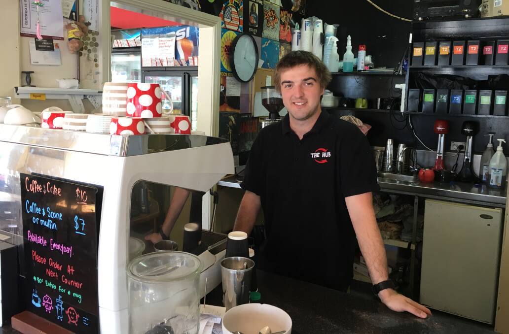 Service with a smile: Dylan Nelson from The Hub enjoys Port Fairy's beaches, its sense of community and friendly residents. He answers this week’s Q&A. Picture: Madeleine McNeil