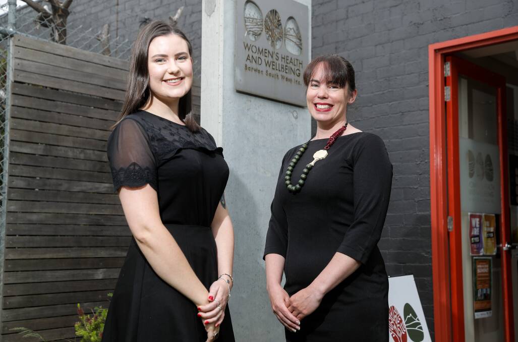 Valuable experience: Student Lily Bourke is completing a placement at Women's Health and Wellbeing with chief Emily Lee-Ack. Picture: Rob Gunstone