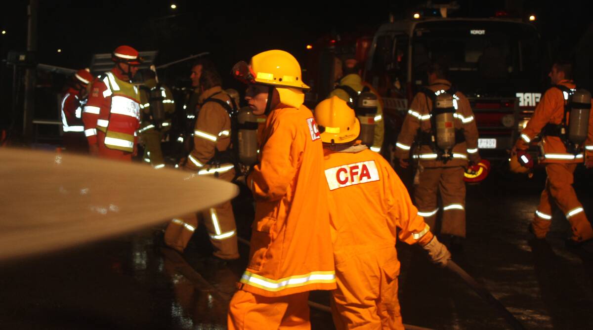Up to date: Koroit CFA members participate in realistic twice-yearly training drills to ensure they have the necessary practical skills. Picture: Anthony Brady