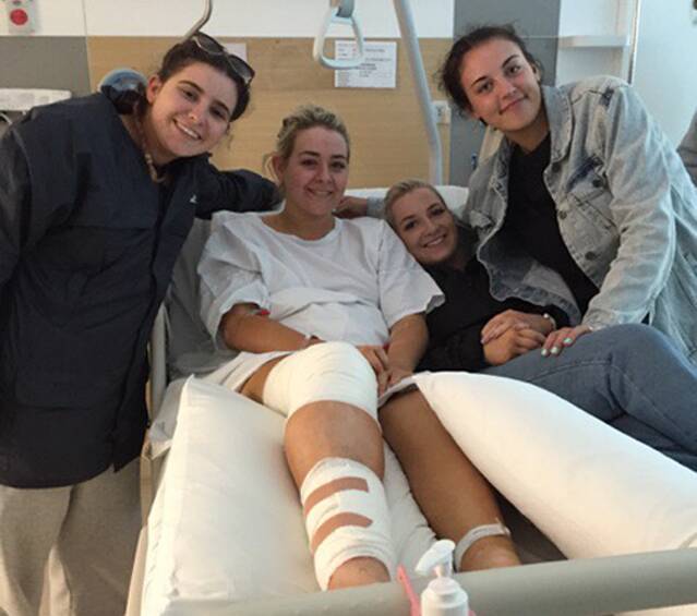 Warrnambool's Rhianna McLeod shares some of the injuries she sustained in the Falls Festival stampede, which injured more than 60 people over the weekend. 