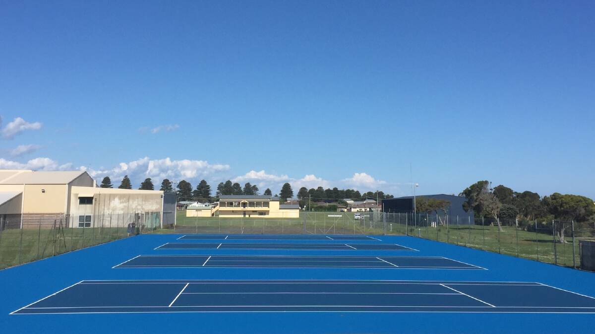 A big hit: The Port Fairy Tennis Club has four new tennis courts.