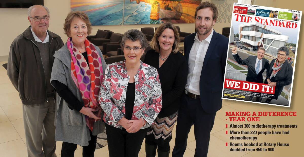 Open:Peters Project's Vern Robson, Glenys Phillpot and Vicki Jellie, South West Healthcare director of nursing Julianne Clift and Epworth Radiation's Liam Jukes.