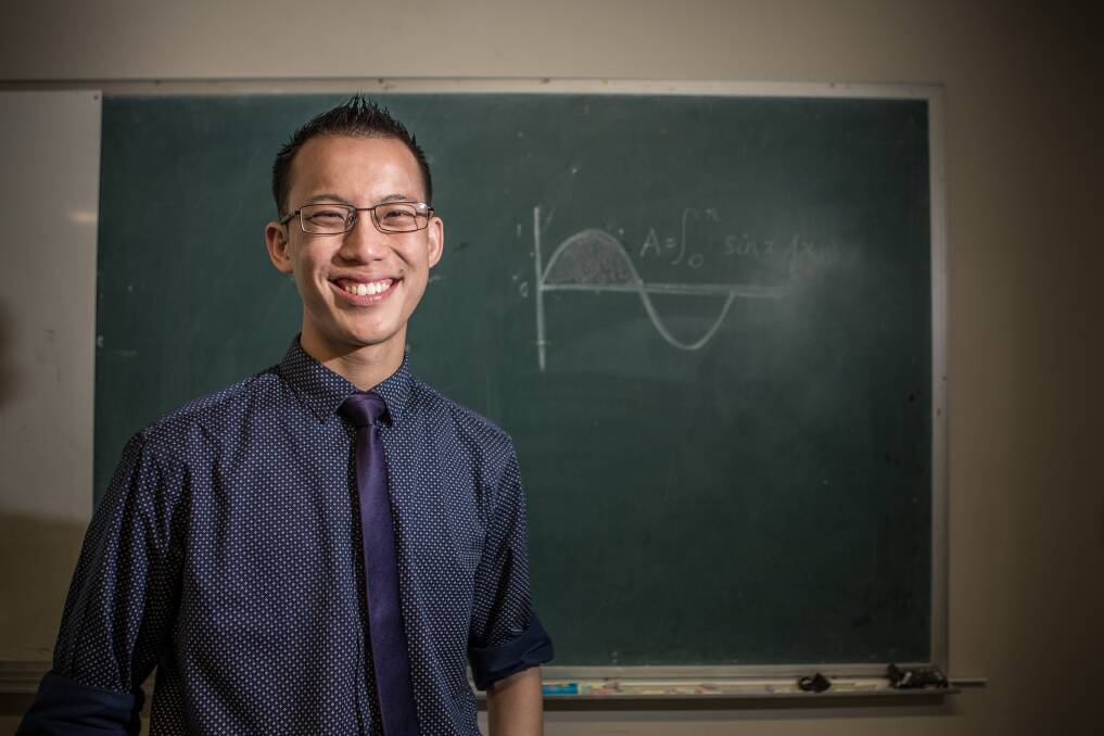Passionate: Eddie Woo says most people don‘t like mathematics because they haven’t been shown how to enjoy learning it. He visited Warrnambool on Monday as part of Education Week. Picture: Christine Ansorge