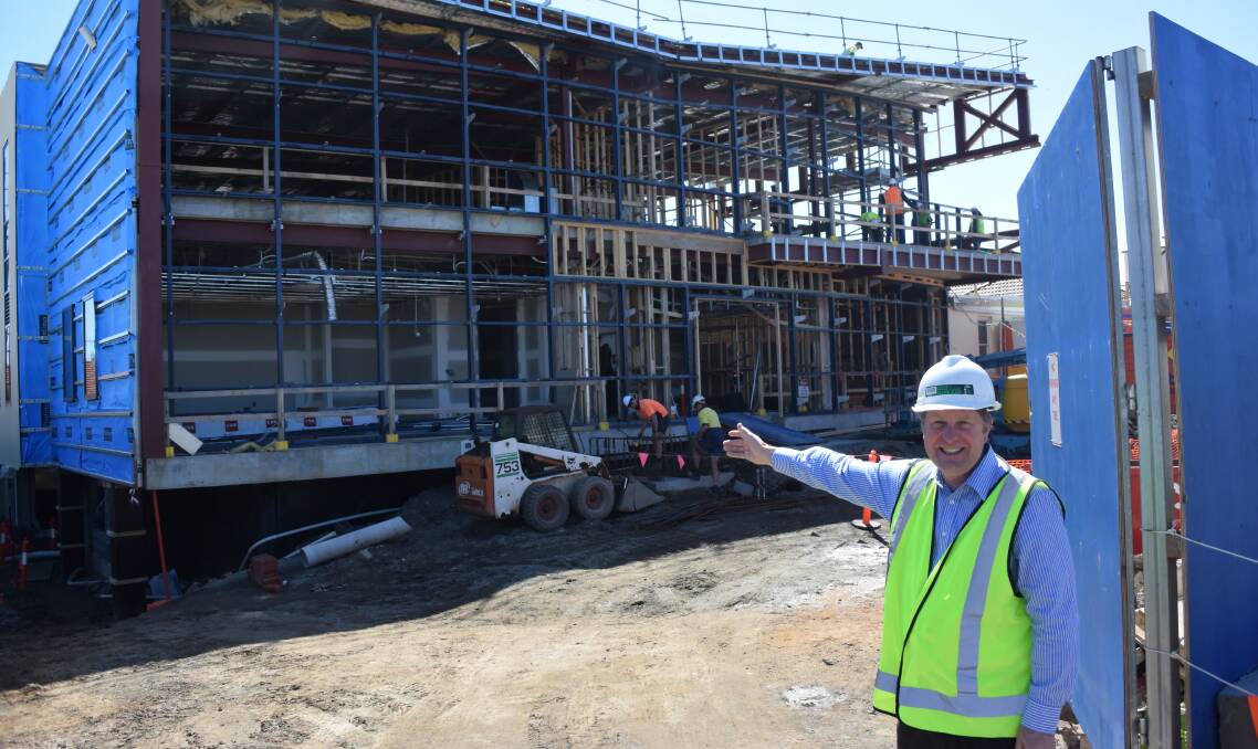Momentum builds: Moyne Health Services CEO David Lee at the new community health centre which will house a range of services. Staff are expected to move into the building in March. Picture: Madeleine McNeil