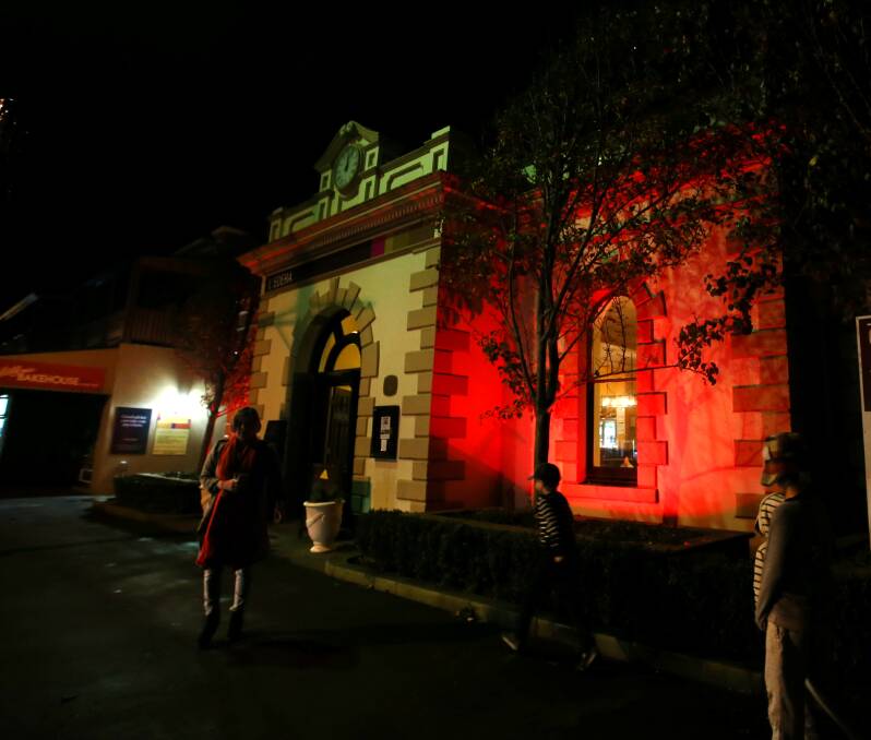 Shine bright: Port Fairy's iconic buildings were lit up as part of the 2016 Winter Weekends Festival. The popular attraction will return again this year. Picture: Amy Paton 