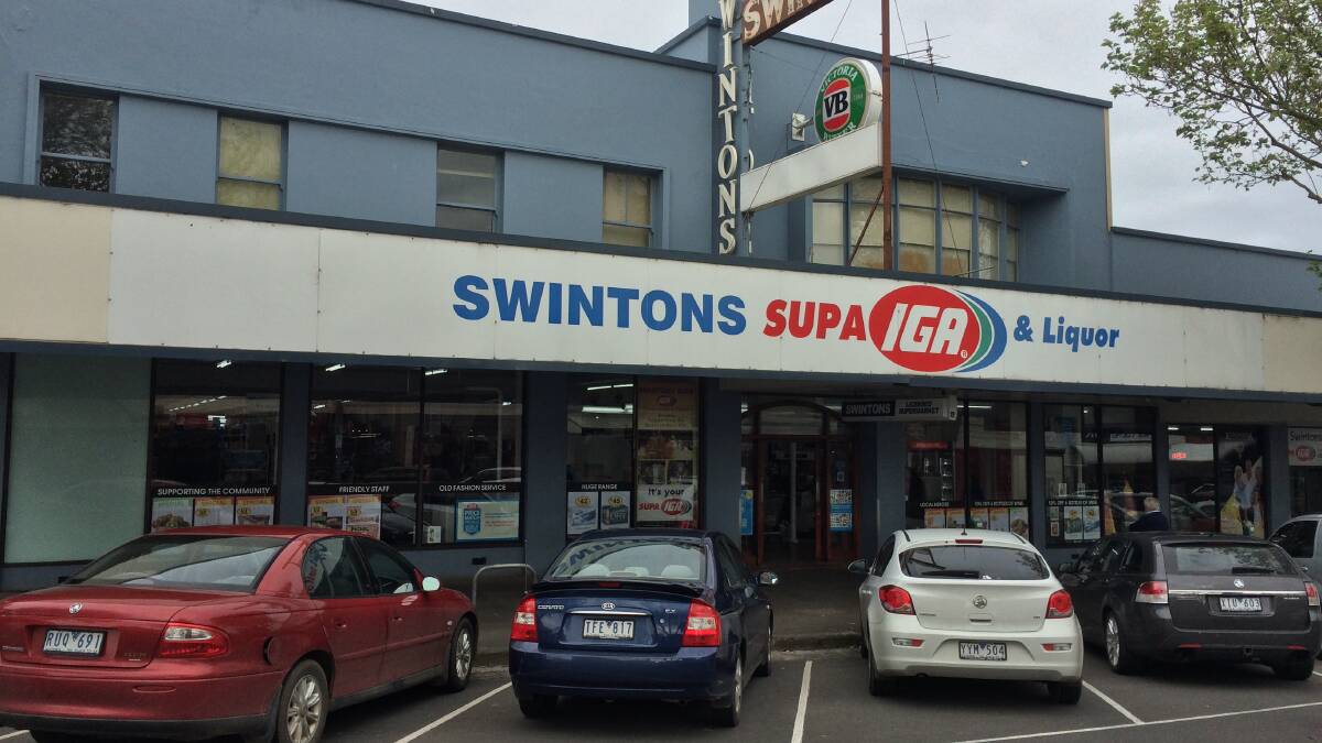 Back in business: Warrnambool's Swintons IGA closed its doors on Wednesday after a leaking roof caused damage to the store's switchboard.