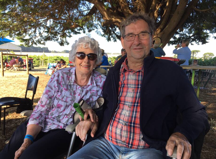 All ages: Warrnambool's Alice and Bill Sim enjoyed the live music and family atmosphere at last year's event. Picture: Madeleine McNeil
