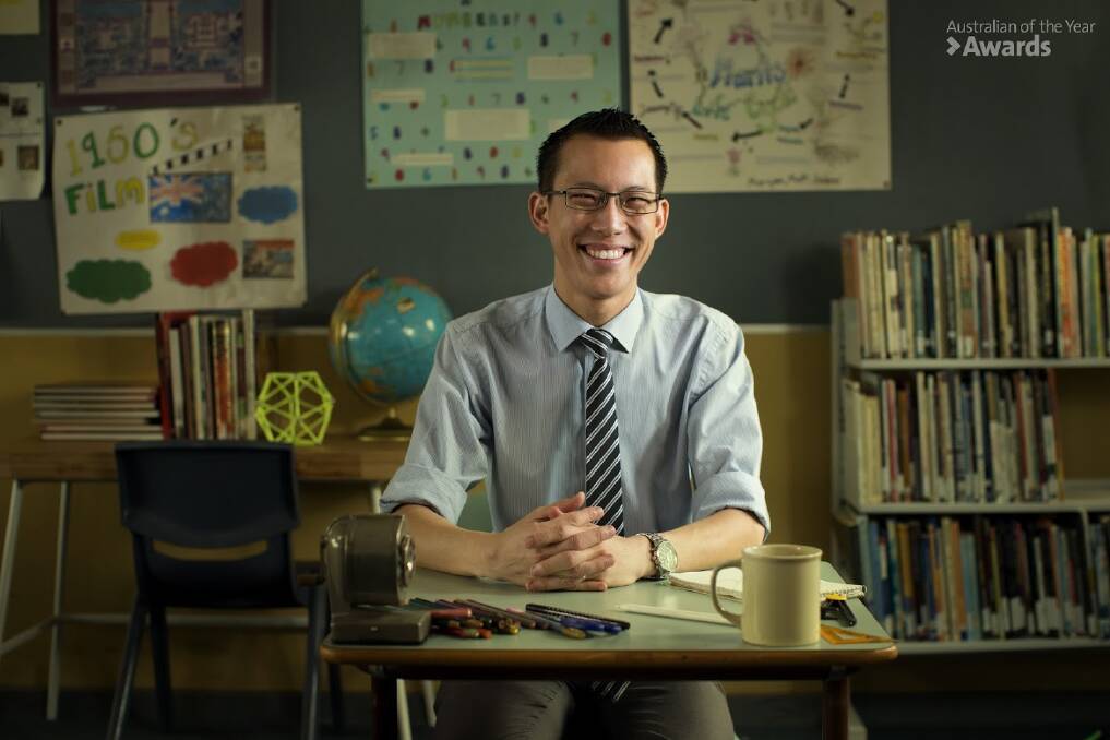 Top of the class: World renowned teacher Eddie Woo will share his enthusiasm for maths with students, teachers and community members on Monday.