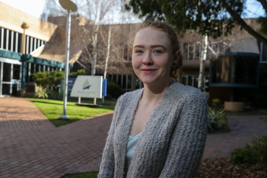 New role: Warrnambool VCAL student Jordyn Arundell, 17, has been successful in obtaining a environmental traineeship at the Warrnambool City Council. Picture: Rob Gunstone