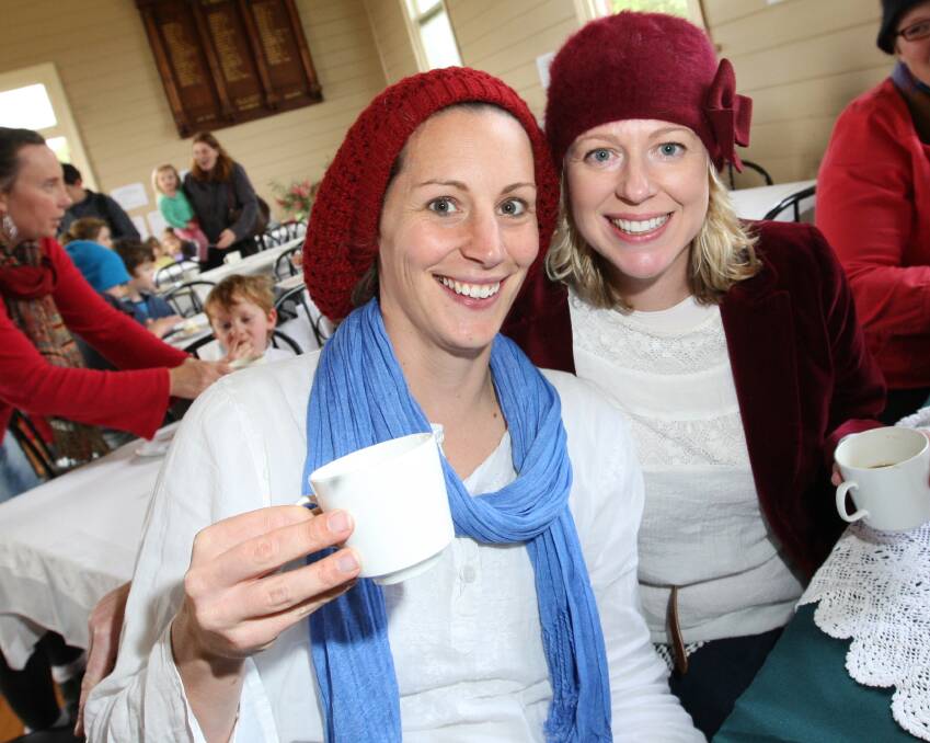 Biscuit bonanza: Danielle Buzaglo celebrated her birthday with a cuppa and biscuit, and Mel Ferrier, at last year's Kirky Bickie Bake-off. Picture: VICKY HUGHSON

 