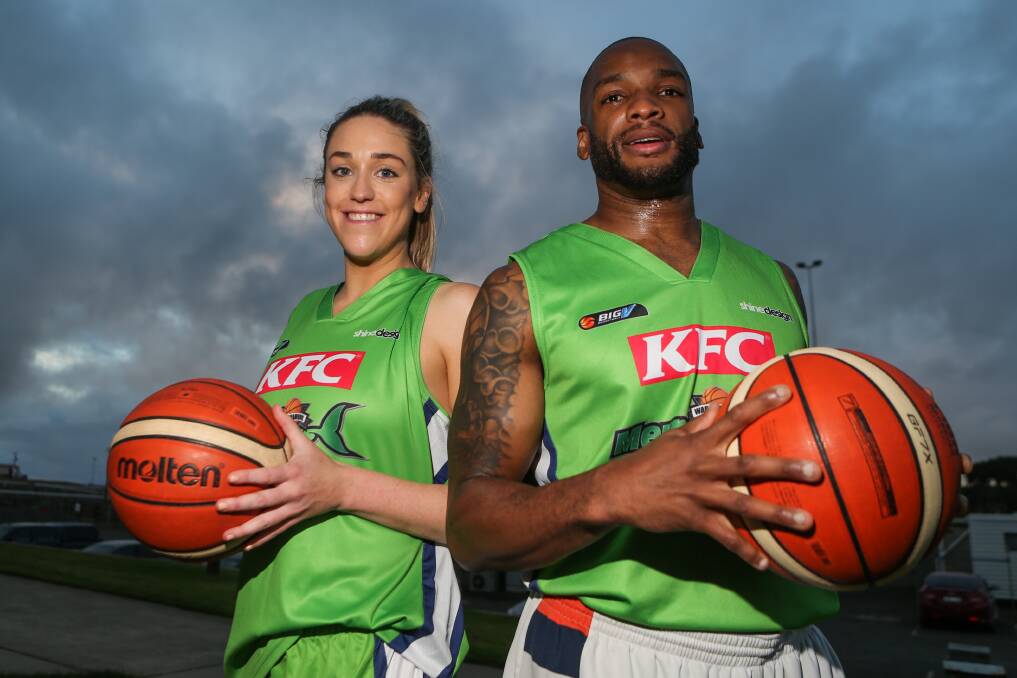 GAME ON: Warrnambool Mermaids' Amy Wormald and Warrnambool Seahawks' Xavier Johnson-Blount are ready for their respective Big V season-openers. Picture: Morgan Hancock