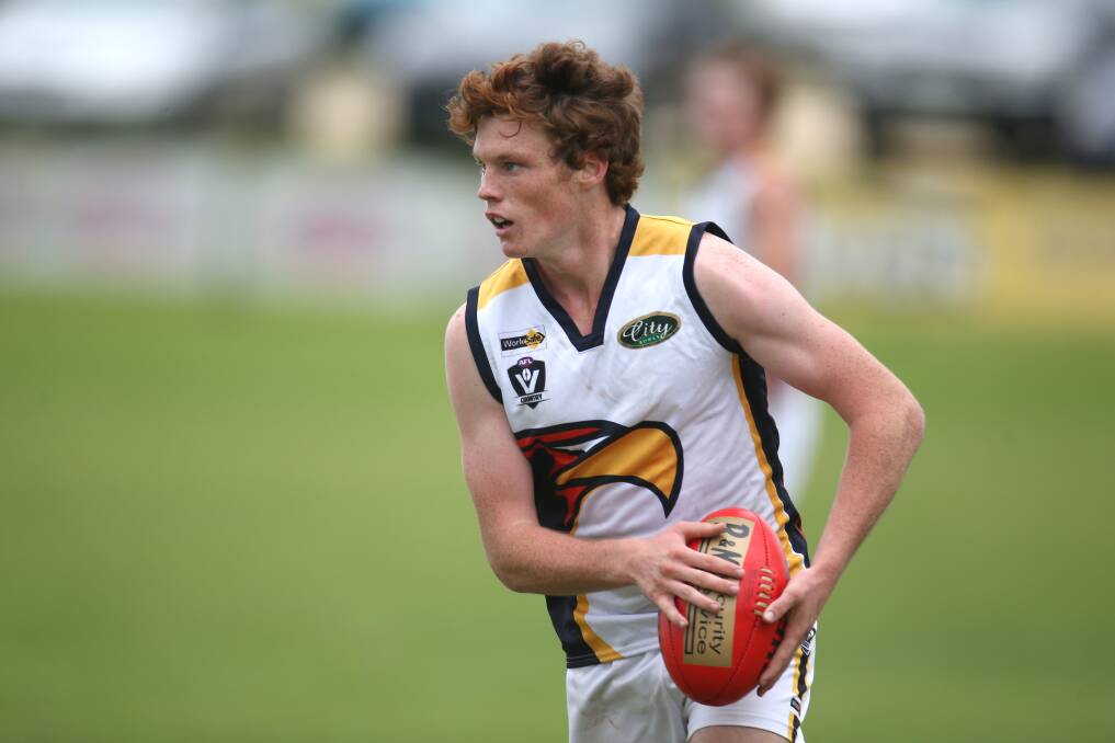 EMERGING: Eagle Sam James was his side's best against the Bloods.